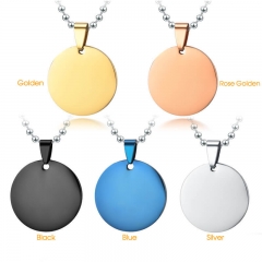 Blank Polished Round Metal Tag for Laser Engraving M002