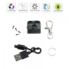 Rechargeable LED Keychain RGB Lights without Acrylic Plate TDL-Z